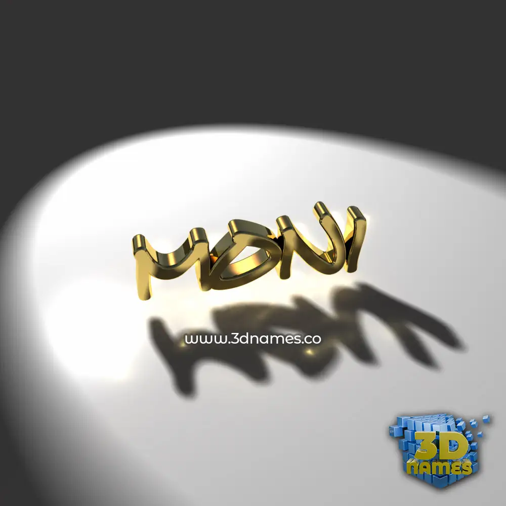 moni in Gold Shine style - 3D name wallpaper