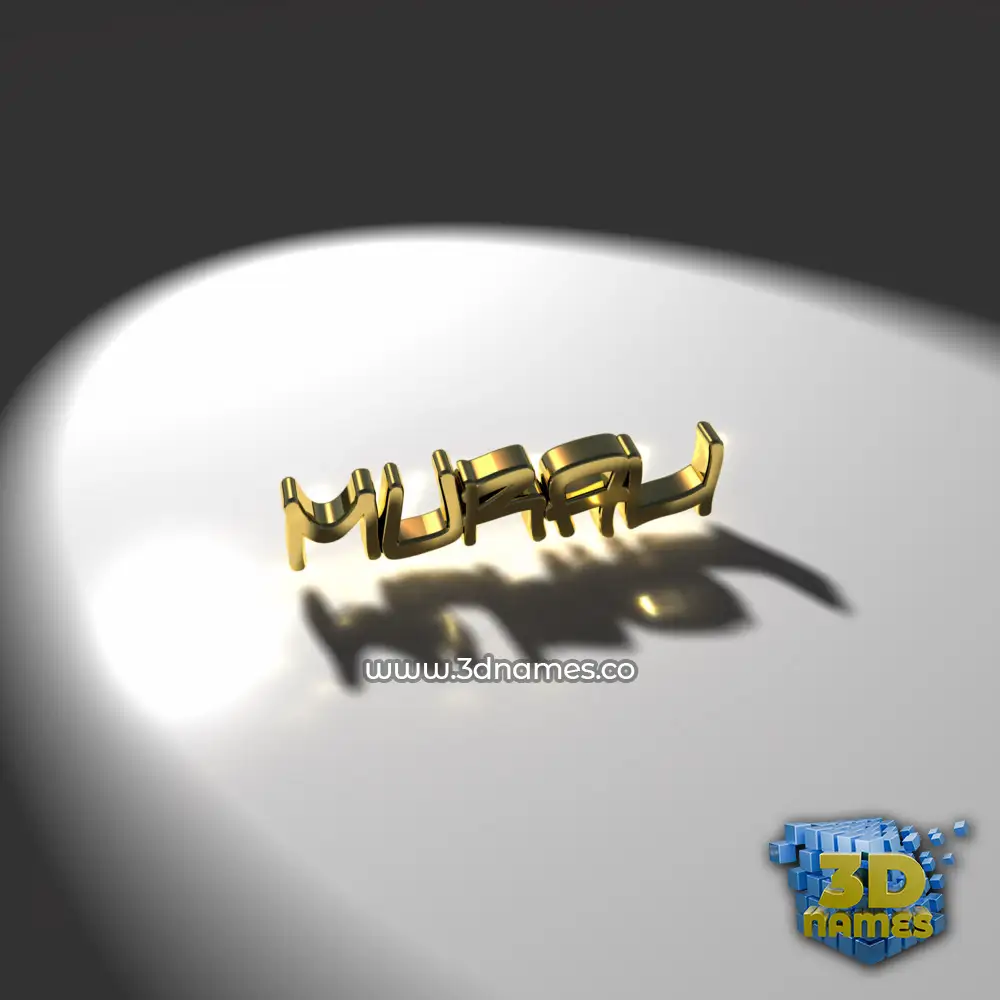 murali in Gold Shine style - 3D name wallpaper