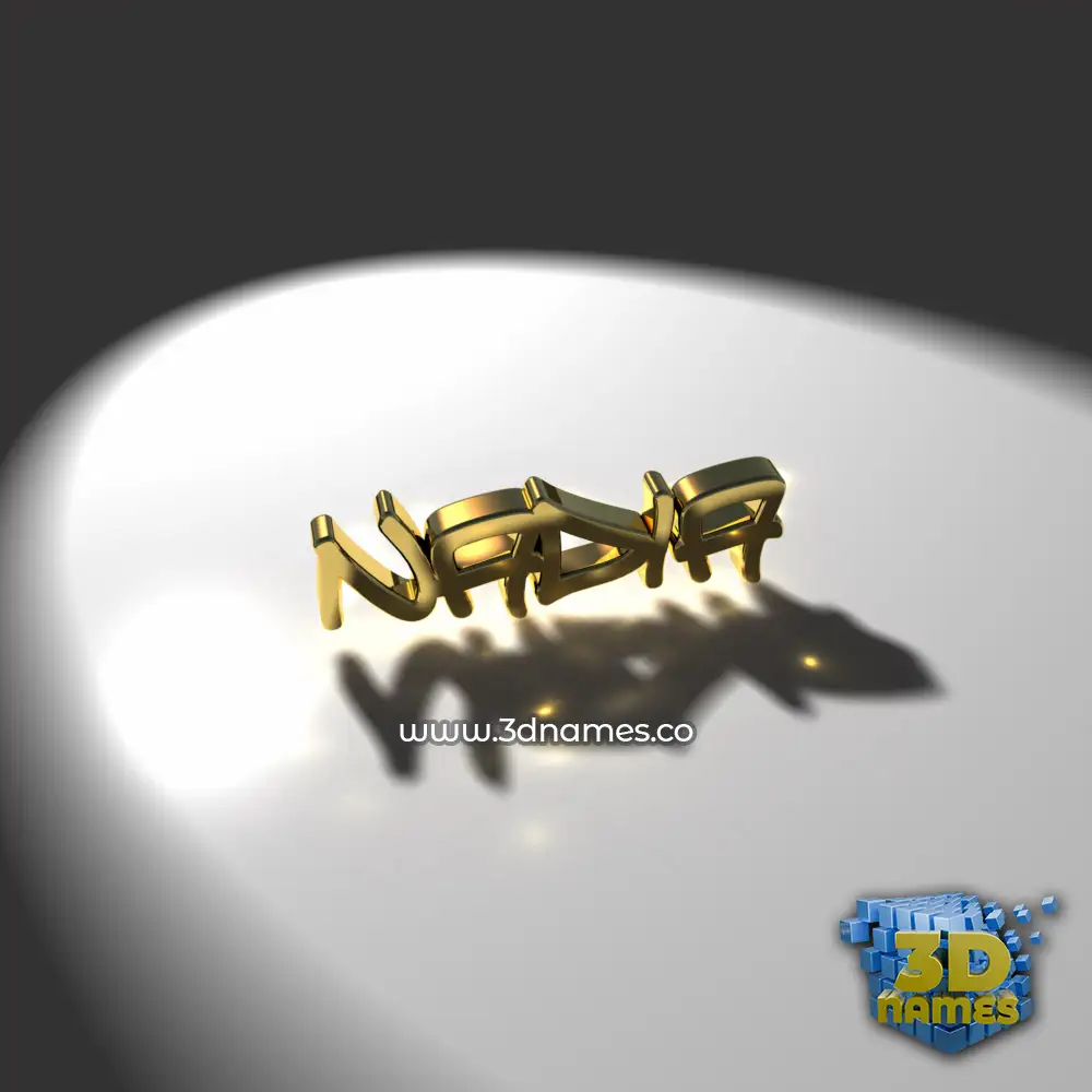 nadia in Gold Shine style - 3D name wallpaper