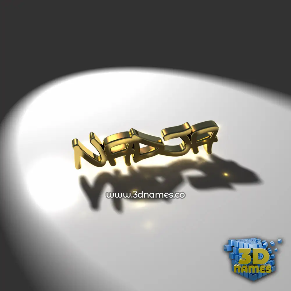 nadja in Gold Shine style - 3D name wallpaper