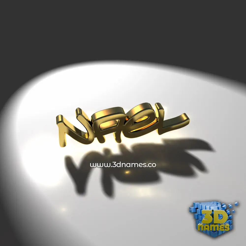 nael in Gold Shine style - 3D name wallpaper