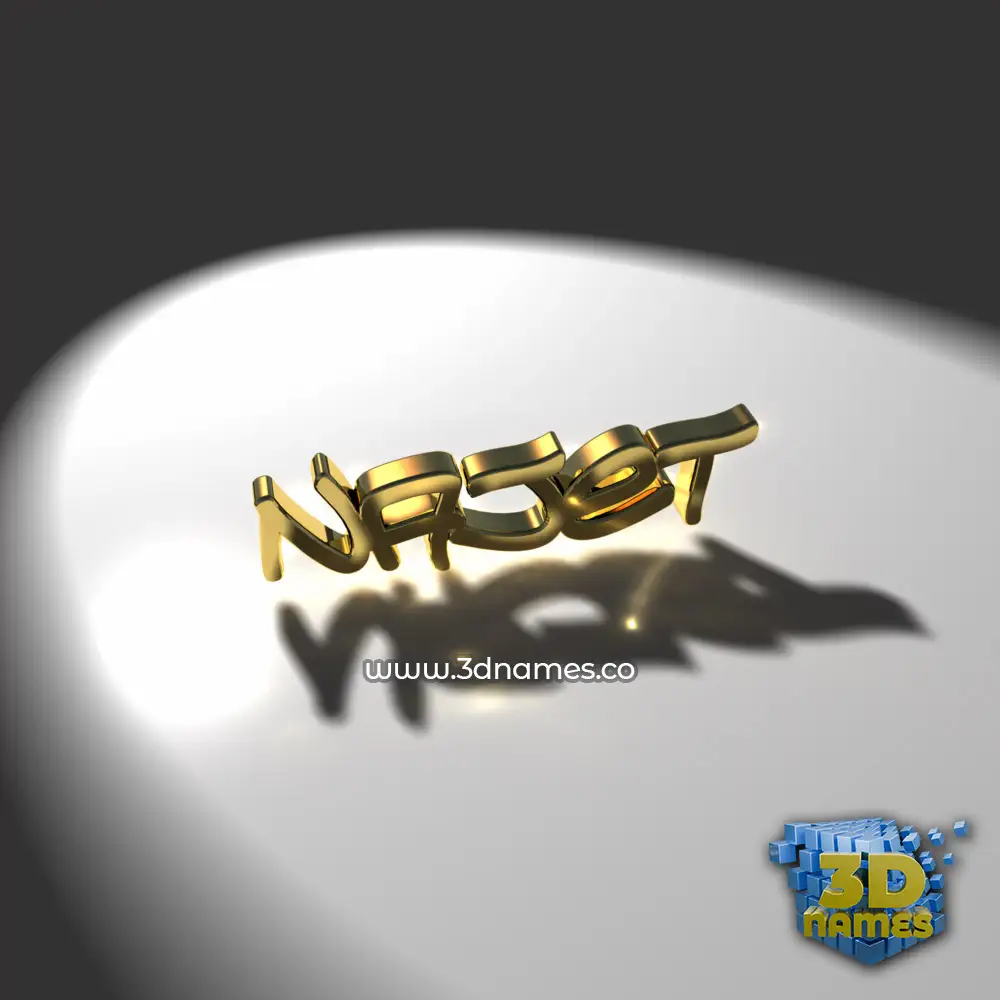 najet in Gold Shine style - 3D name wallpaper