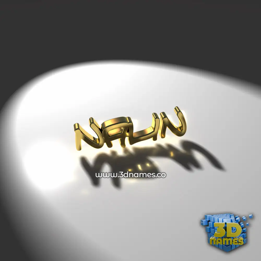 nalin in Gold Shine style - 3D name wallpaper