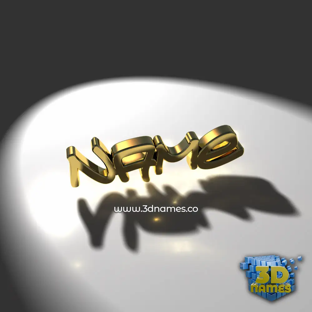 name in Gold Shine style - 3D name wallpaper
