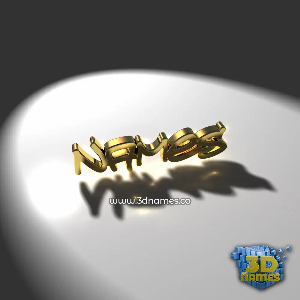 names in Gold Shine style - 3D name wallpaper