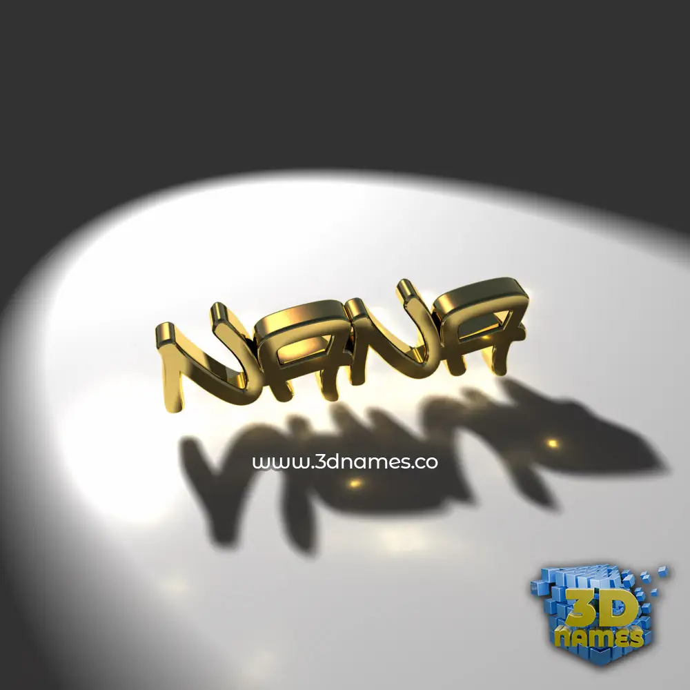 nana in Gold Shine style - 3D name wallpaper