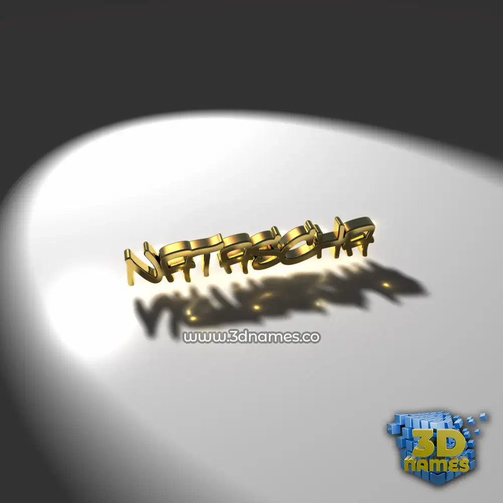 natascha in Gold Shine style - 3D name wallpaper