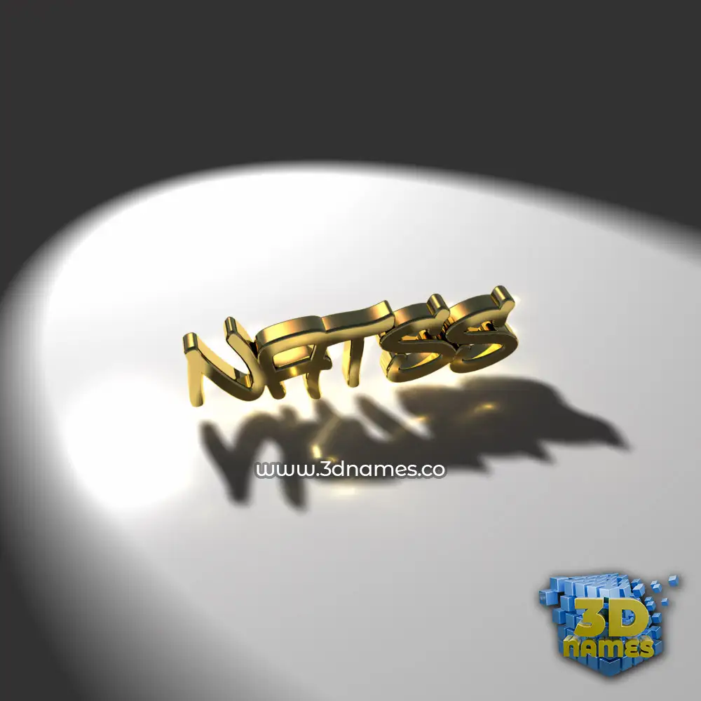 natss in Gold Shine style - 3D name wallpaper