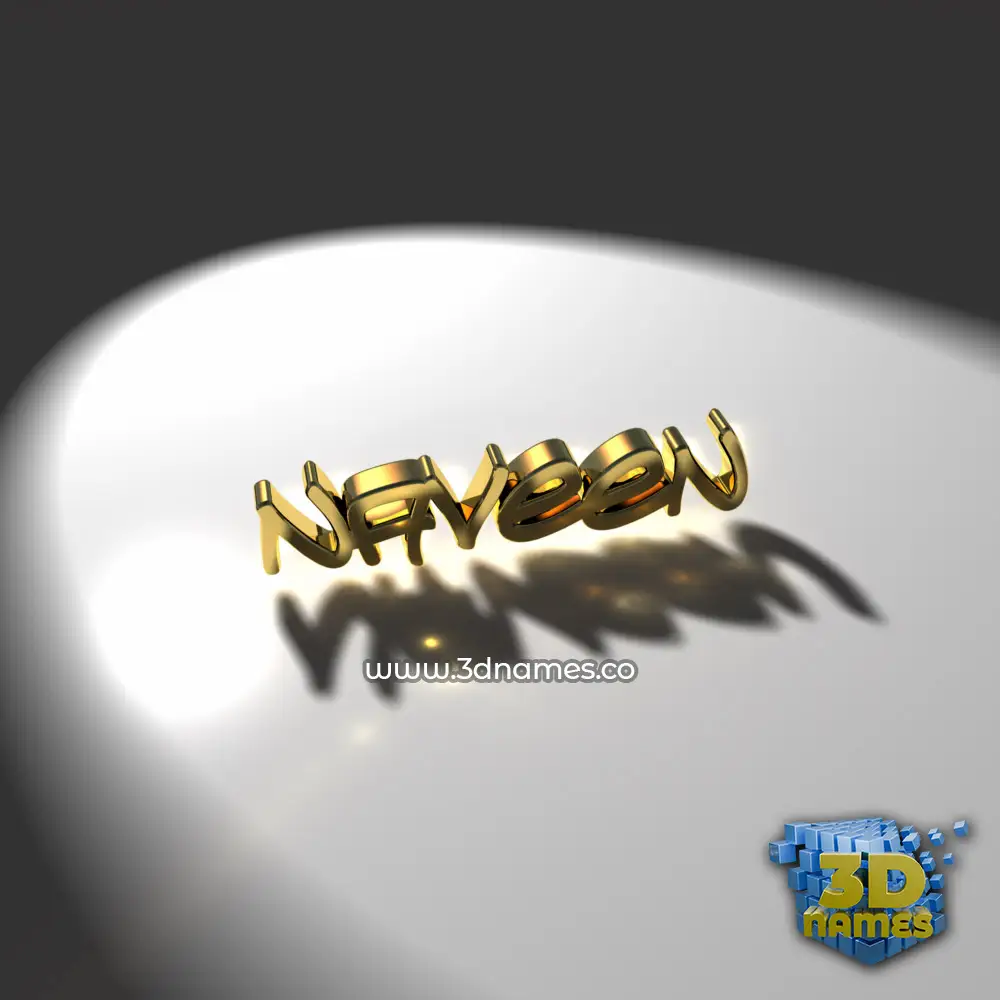 naveen in Gold Shine style - 3D name wallpaper