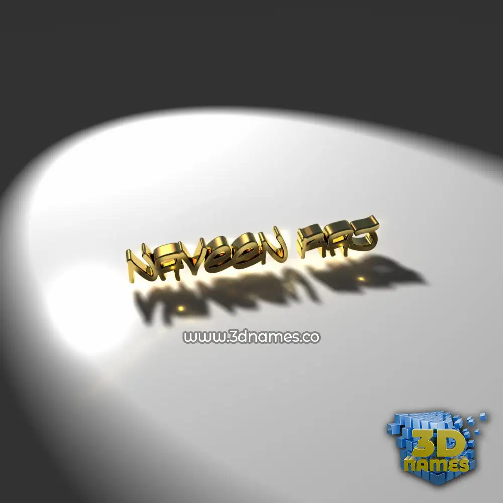 naveen raj in Gold Shine style - 3D name wallpaper