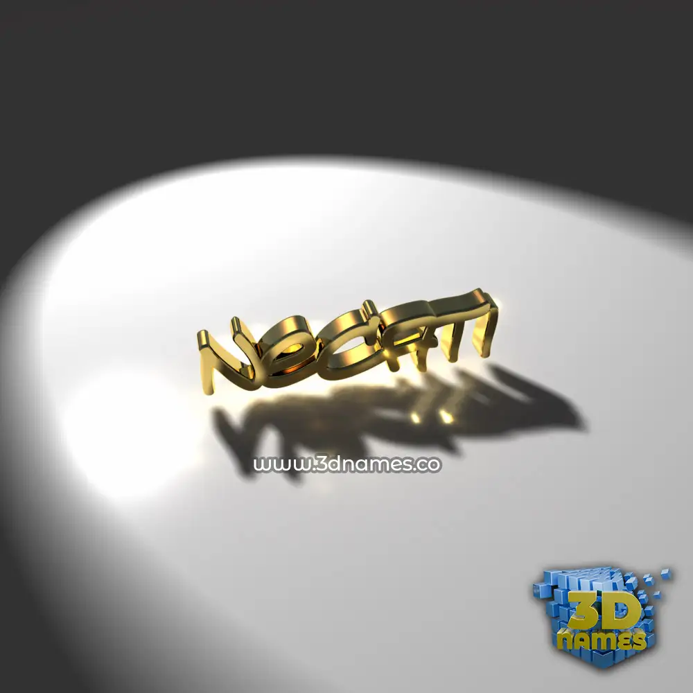 necati in Gold Shine style - 3D name wallpaper