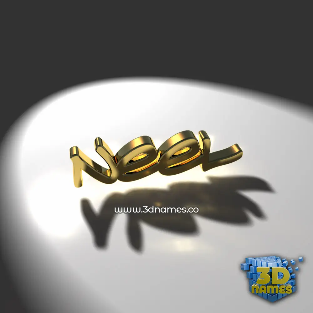 neel in Gold Shine style - 3D name wallpaper