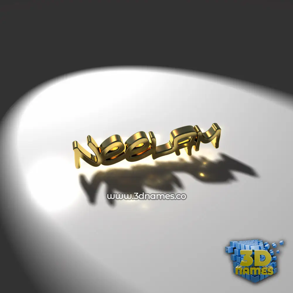 neelam in Gold Shine style - 3D name wallpaper