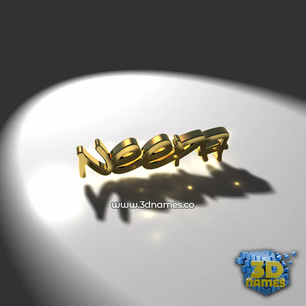 neepa in Gold Shine style - 3D name wallpaper
