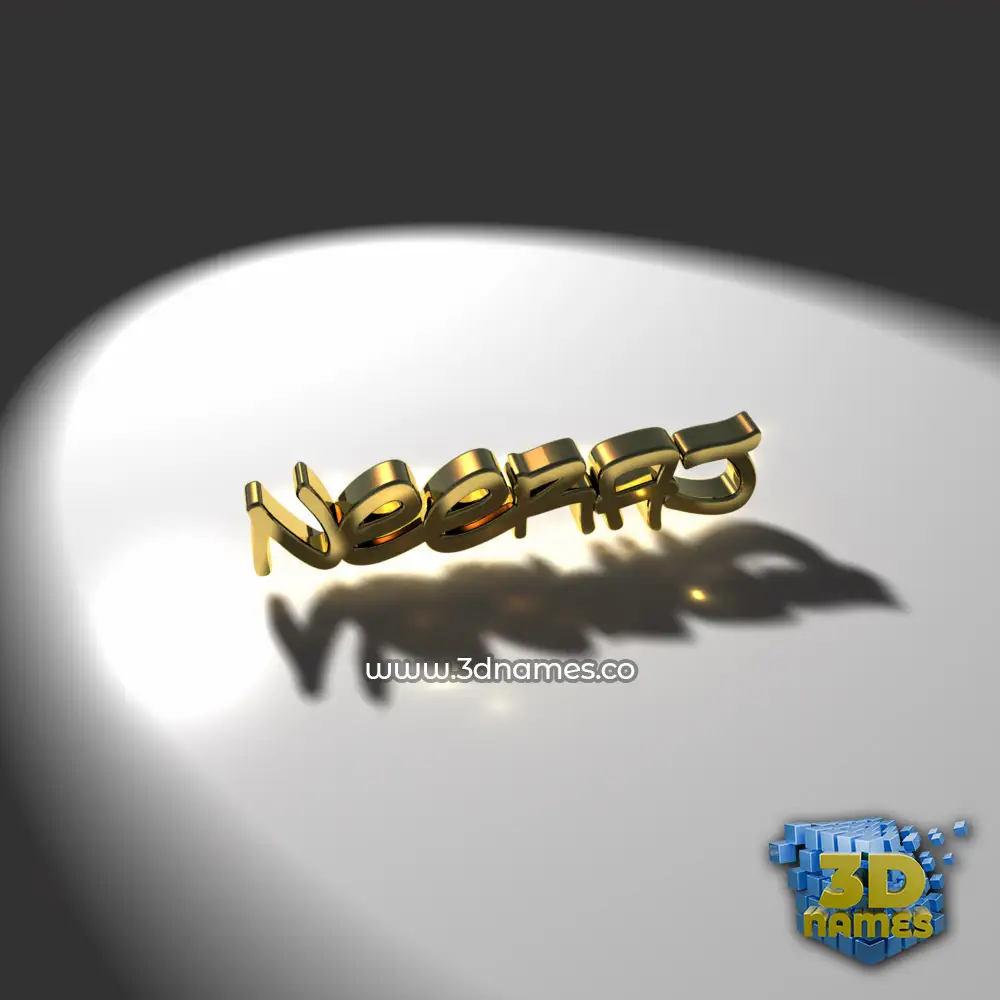 neeraj in Gold Shine style - 3D name wallpaper