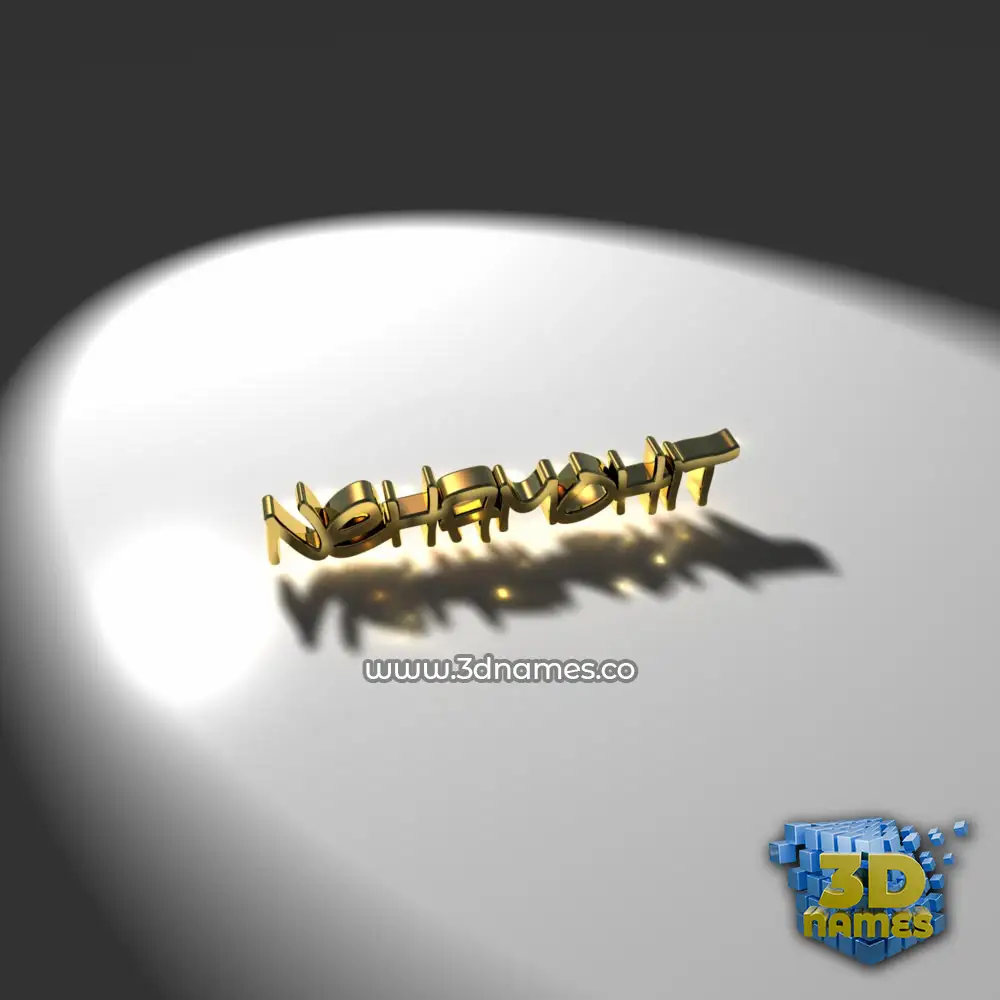 nehamohit in Gold Shine style - 3D name wallpaper