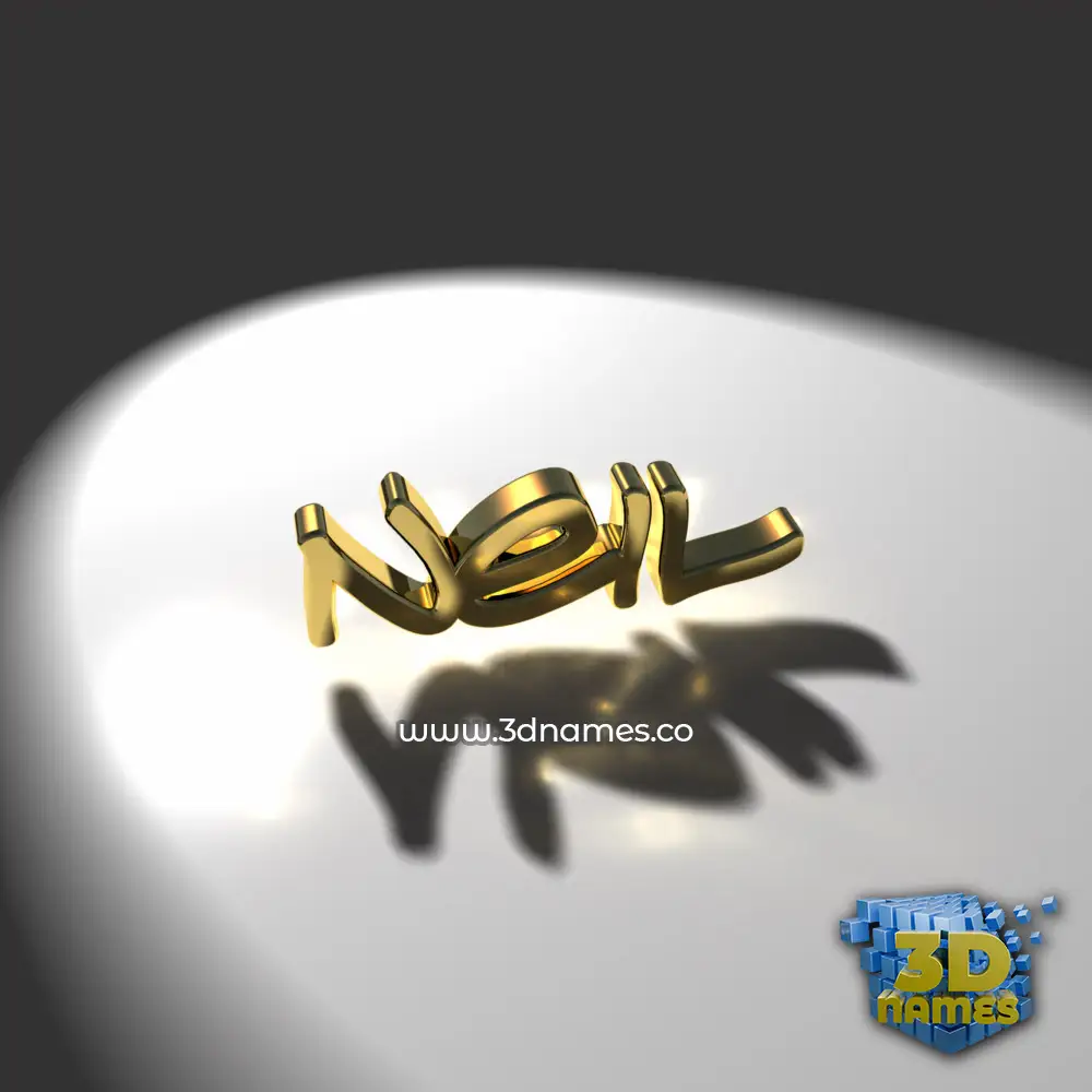 neil in Gold Shine style - 3D name wallpaper