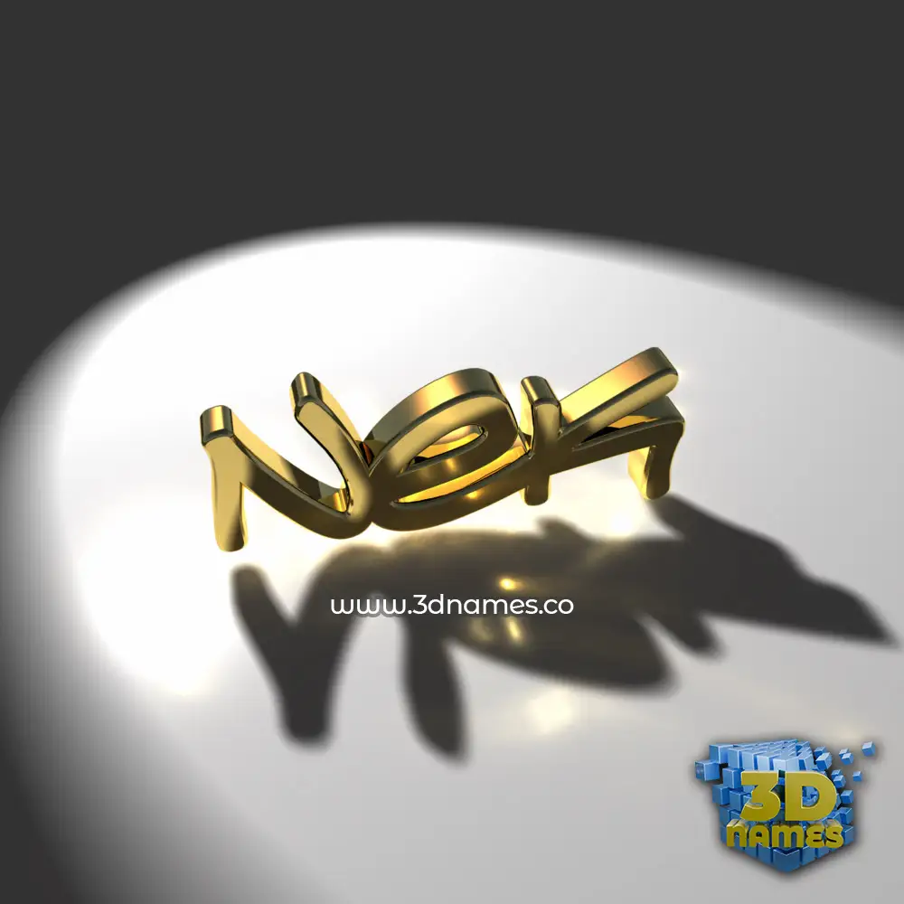nek in Gold Shine style - 3D name wallpaper