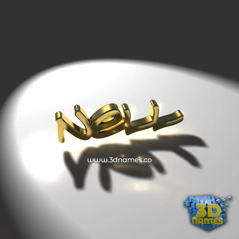 nell in Gold Shine style - 3D name wallpaper