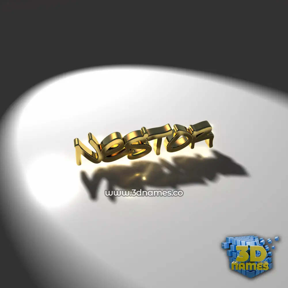 nestor in Gold Shine style - 3D name wallpaper