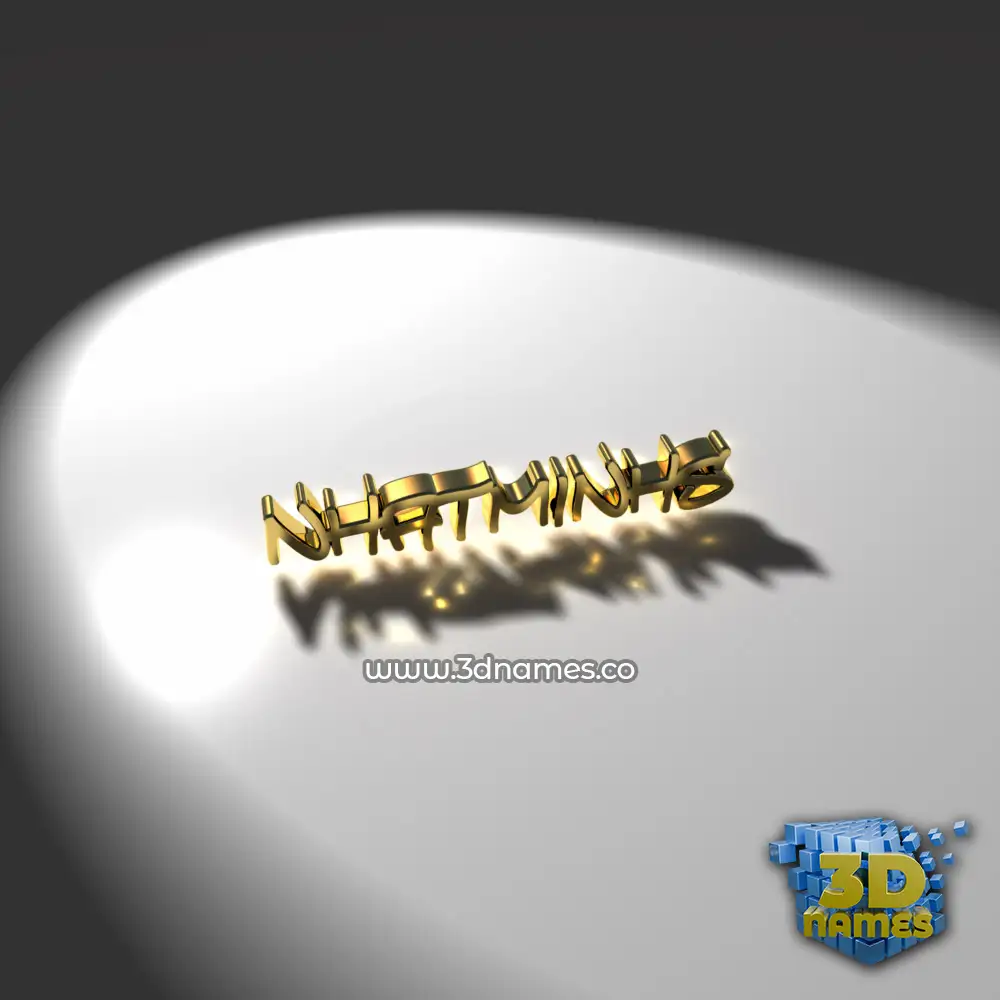 nhatminhs in Gold Shine style - 3D name wallpaper
