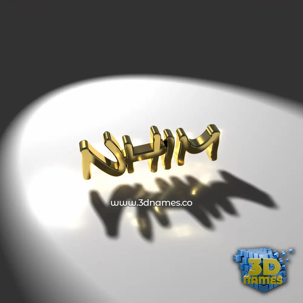 nhim in Gold Shine style - 3D name wallpaper