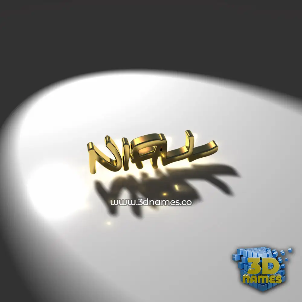 niall in Gold Shine style - 3D name wallpaper