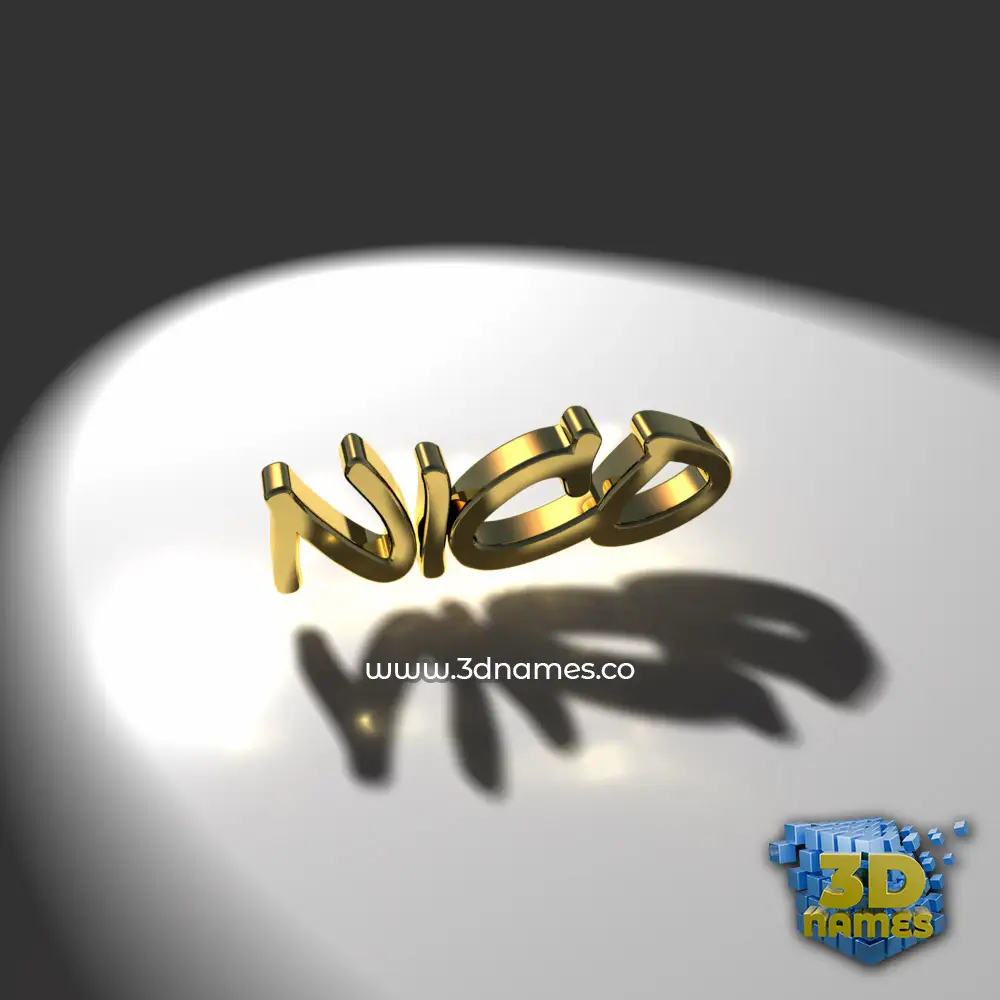 nico in Gold Shine style - 3D name wallpaper