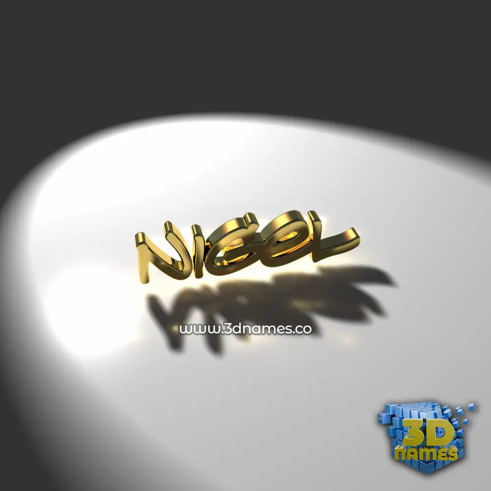 nigel in Gold Shine style - 3D name wallpaper