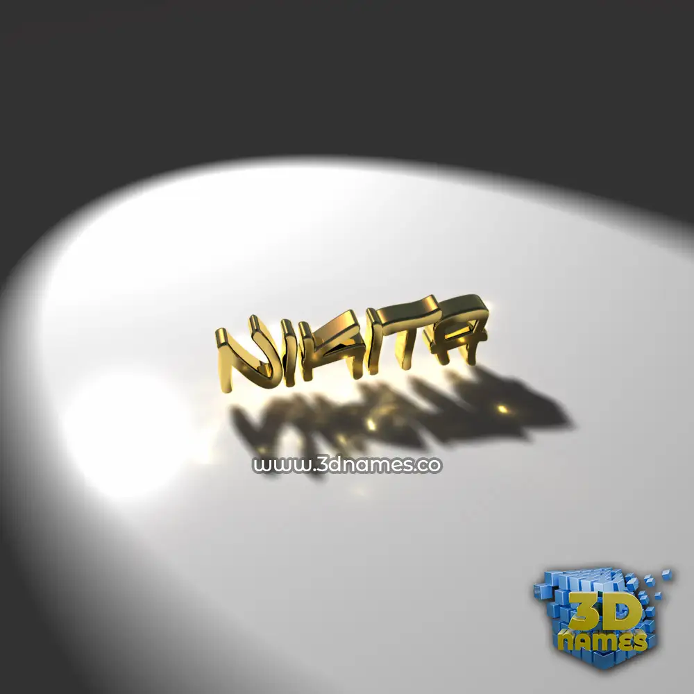 nikita in Gold Shine style - 3D name wallpaper