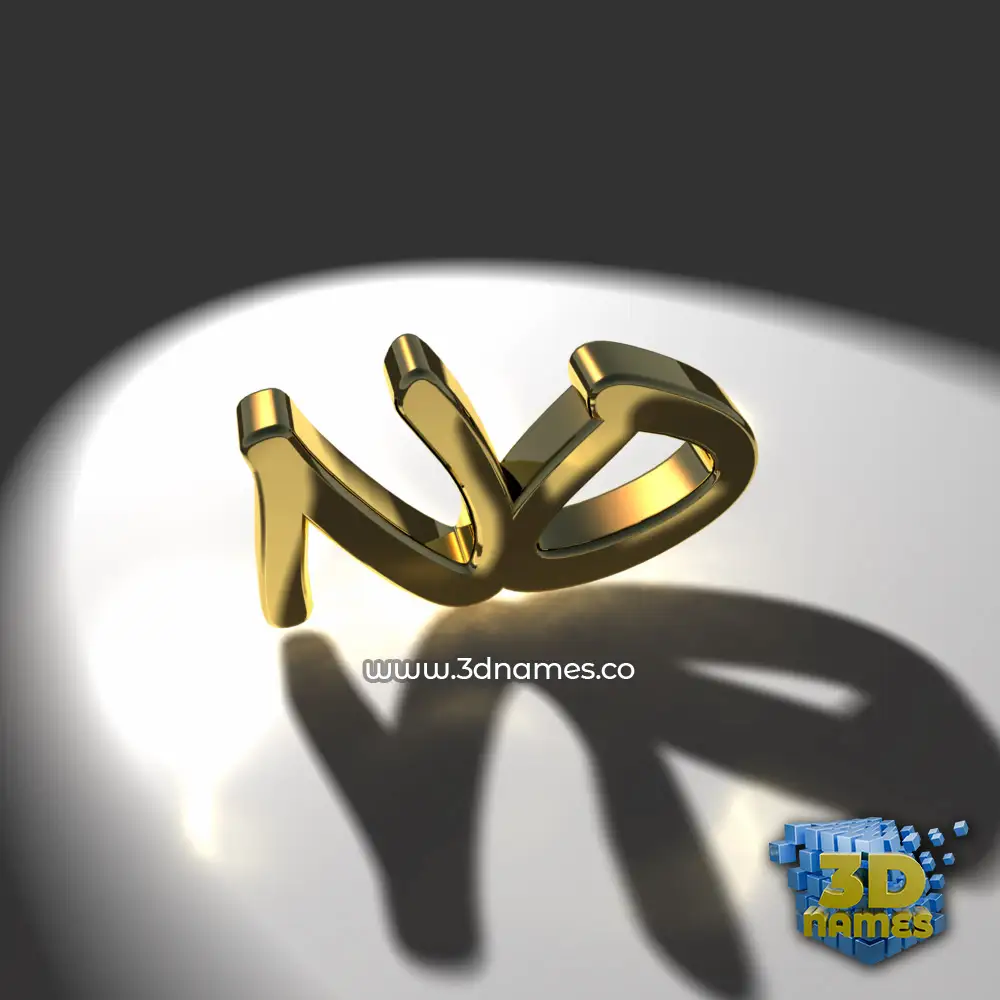 no in Gold Shine style - 3D name wallpaper