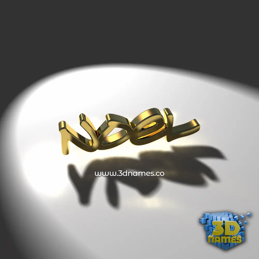 noel in Gold Shine style - 3D name wallpaper
