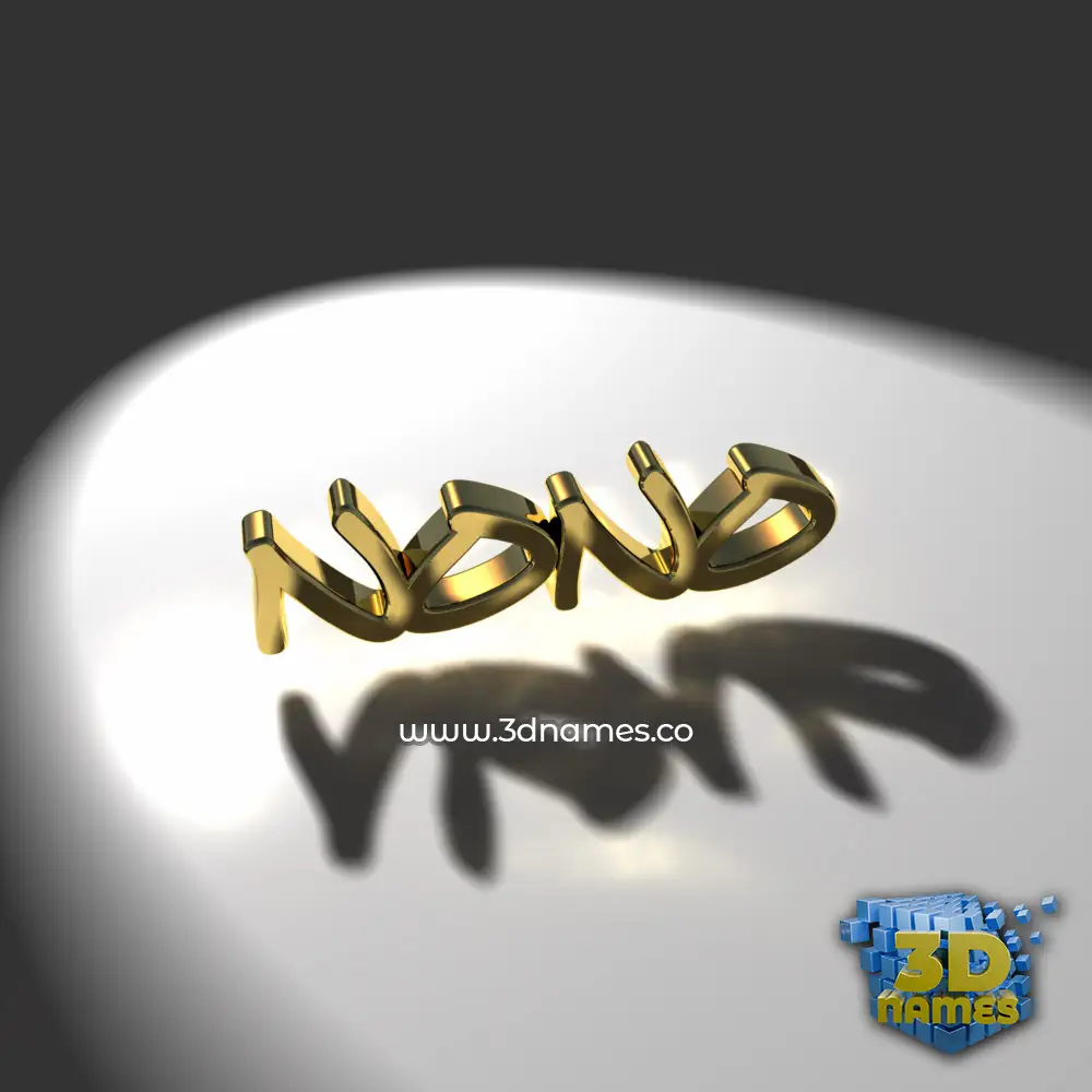 nono in Gold Shine style - 3D name wallpaper