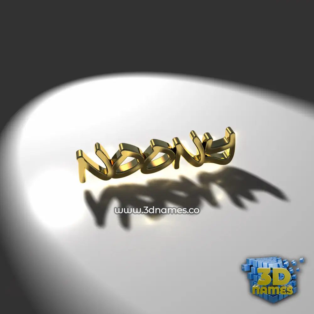 noony in Gold Shine style - 3D name wallpaper