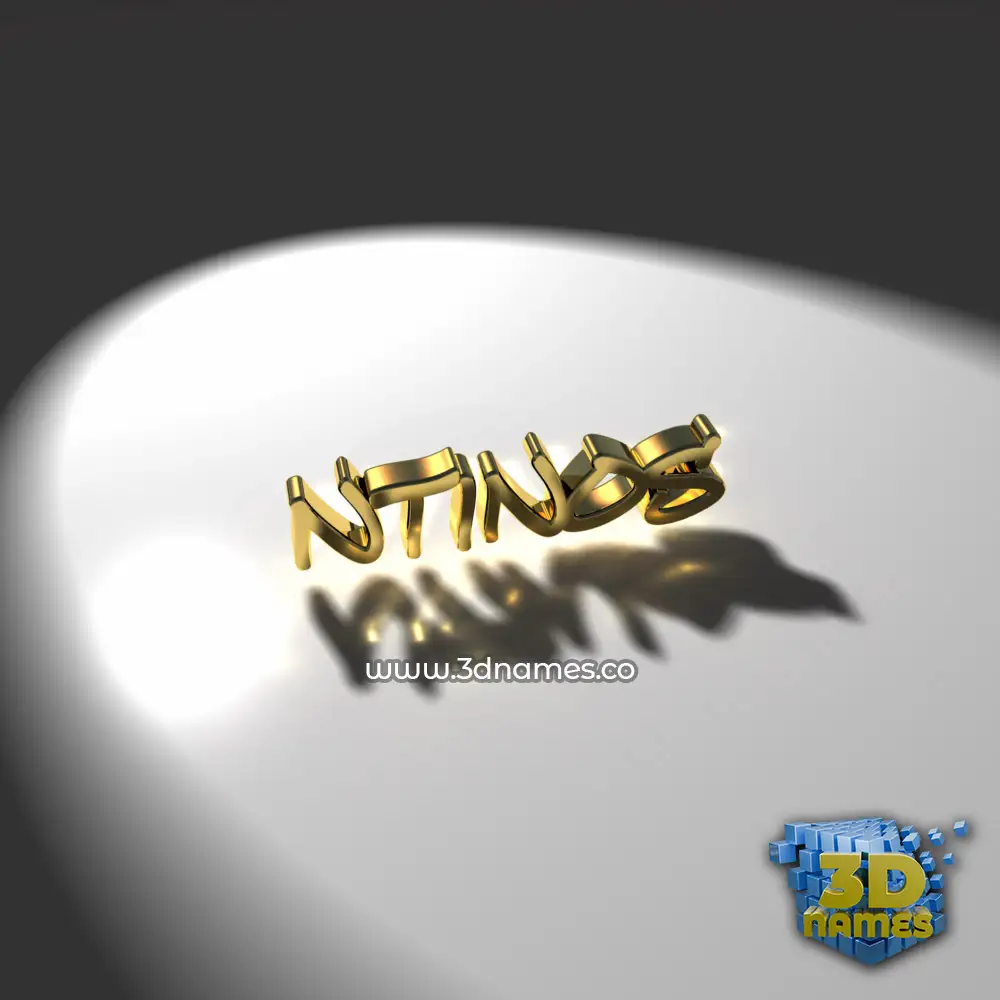ntinos in Gold Shine style - 3D name wallpaper