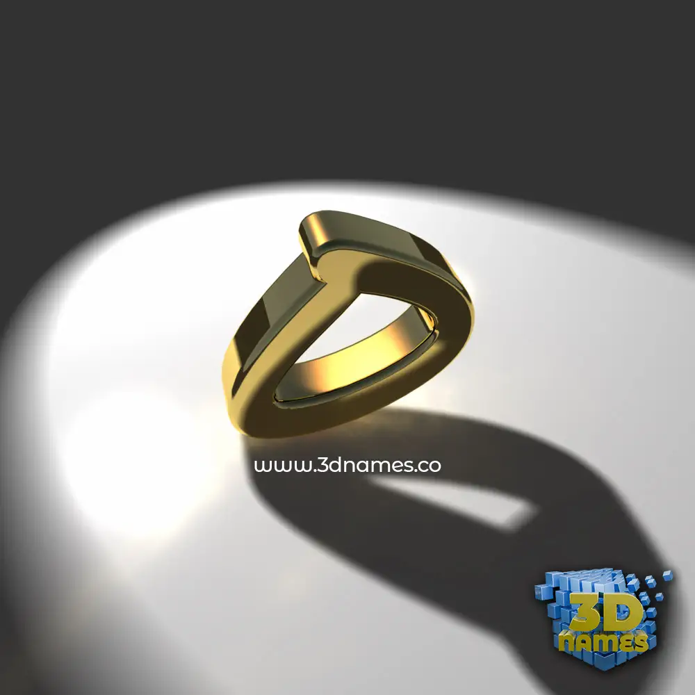 o in Gold Shine style - 3D name wallpaper