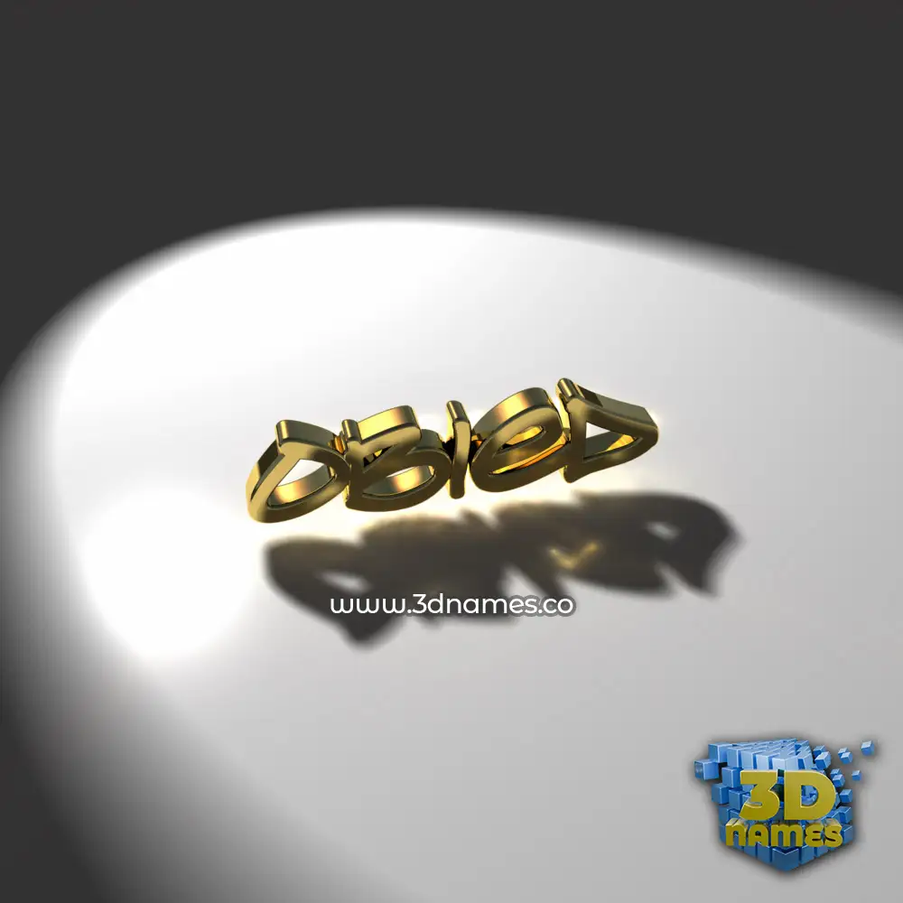 obied in Gold Shine style - 3D name wallpaper