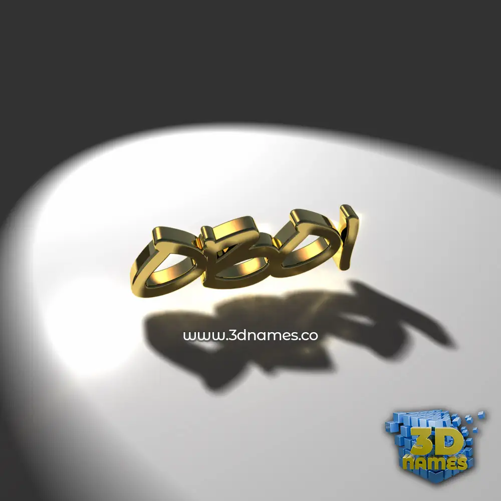 oboi in Gold Shine style - 3D name wallpaper
