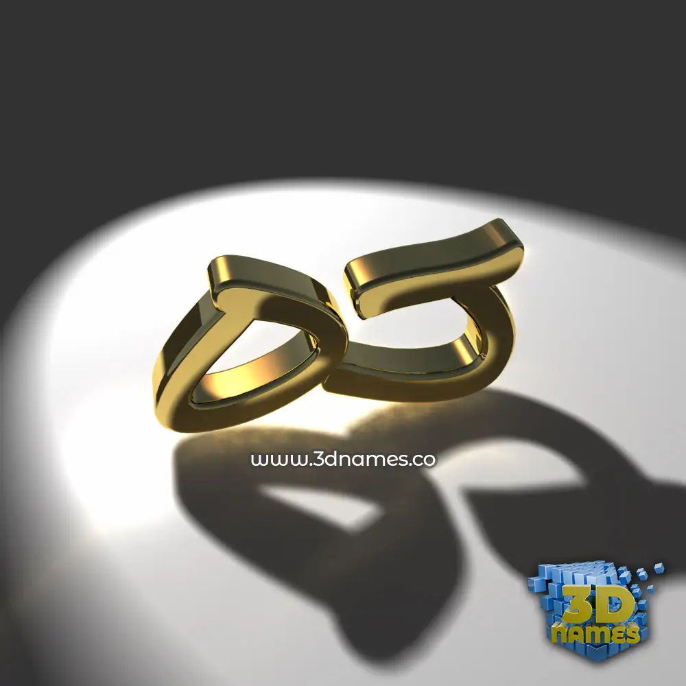 oj in Gold Shine style - 3D name wallpaper