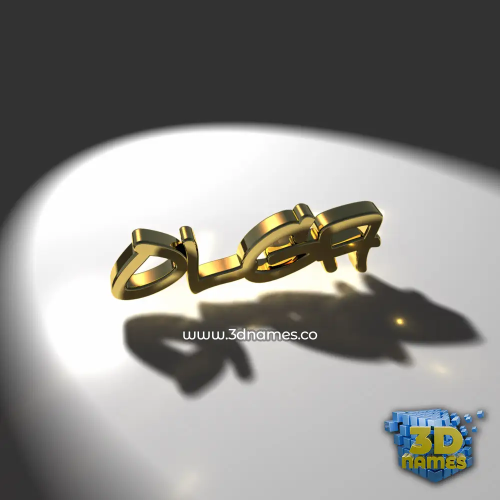 olga in Gold Shine style - 3D name wallpaper