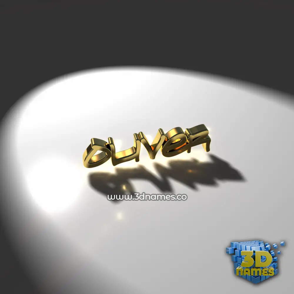 oliver in Gold Shine style - 3D name wallpaper