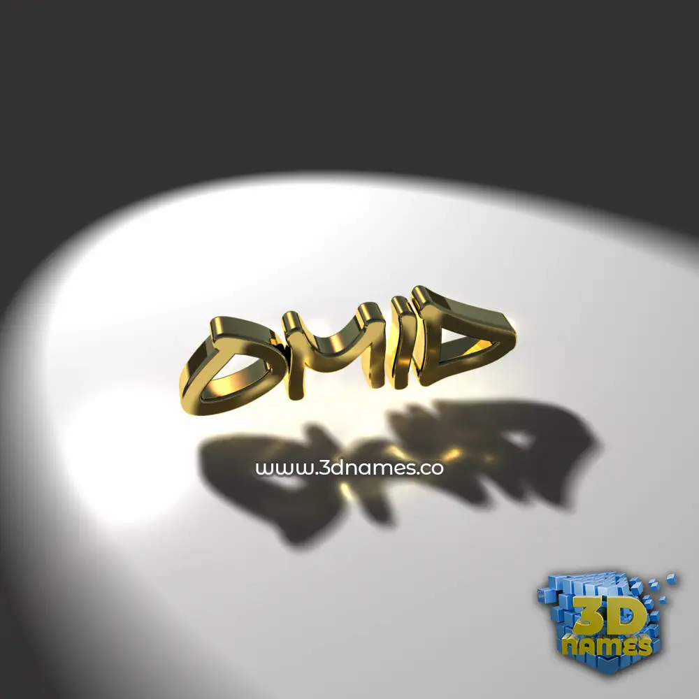 omid in Gold Shine style - 3D name wallpaper