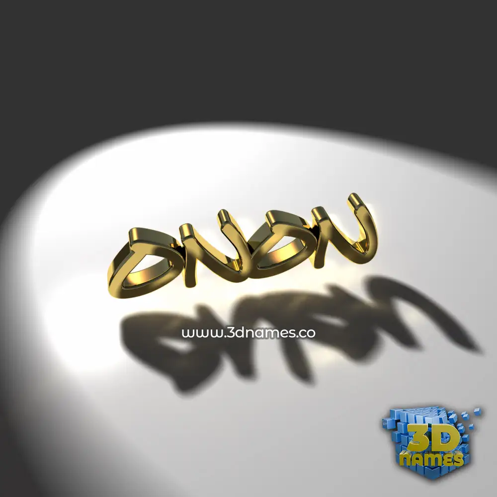 onon in Gold Shine style - 3D name wallpaper