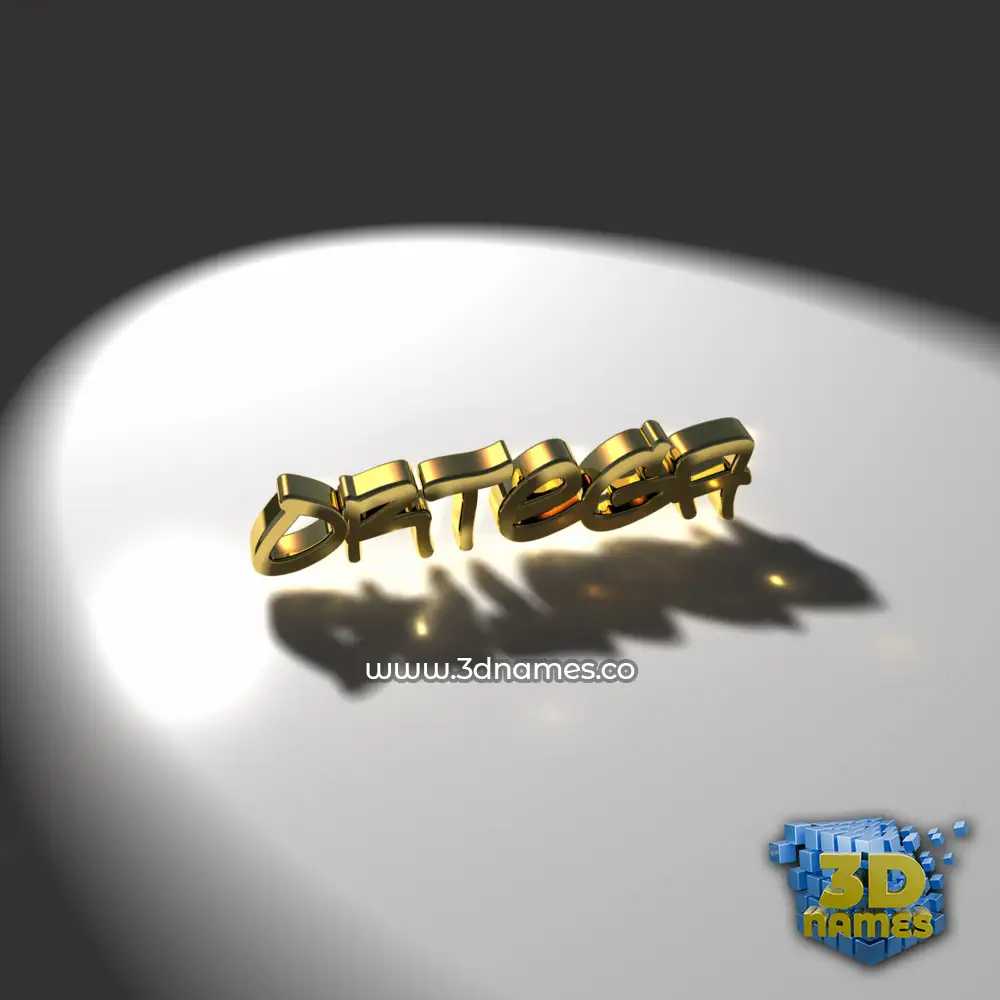 ortega in Gold Shine style - 3D name wallpaper