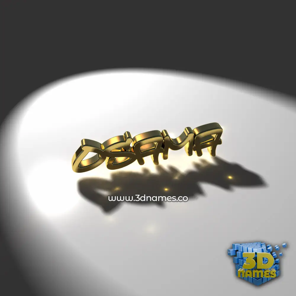 osama in Gold Shine style - 3D name wallpaper