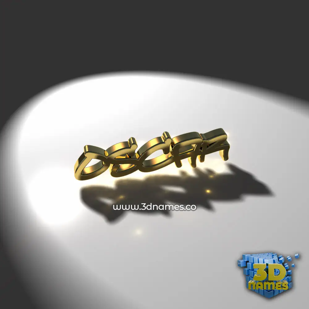 oscar in Gold Shine style - 3D name wallpaper