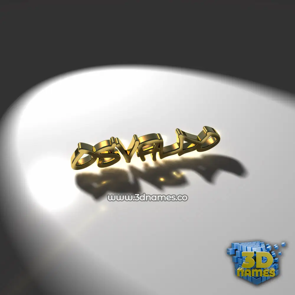 osvaldo in Gold Shine style - 3D name wallpaper