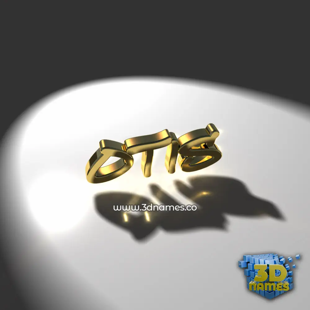 otis in Gold Shine style - 3D name wallpaper