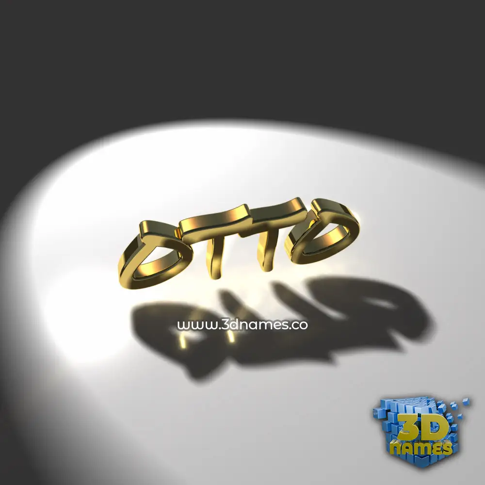 otto in Gold Shine style - 3D name wallpaper