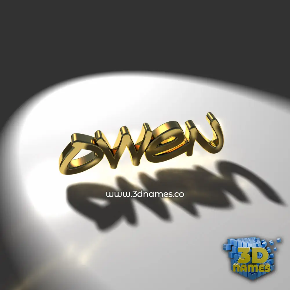 owen in Gold Shine style - 3D name wallpaper